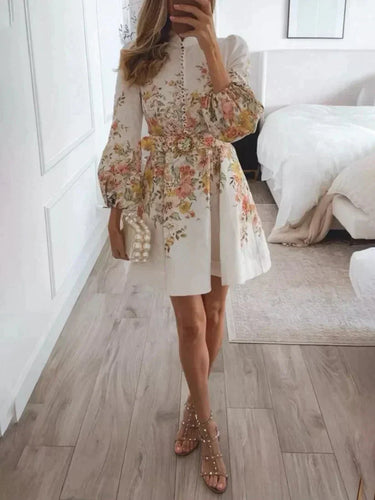 Drune | Bedrucktes Mini Kleid Mit Knopfverschluss