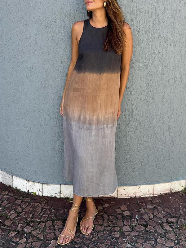 Drune | Bequemes langes Kleid in Batik-Optik