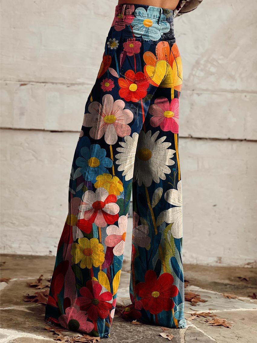 Drune | Bunte Weite Hose