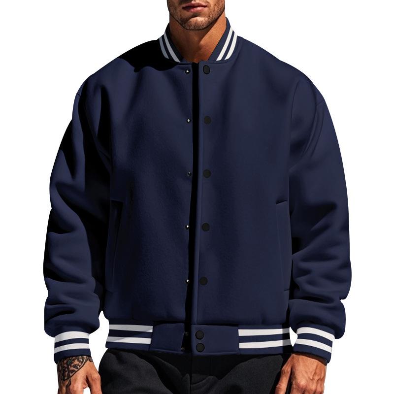 Drune | Lässige Baseballjacke Mit Stehkragen Für Männer
