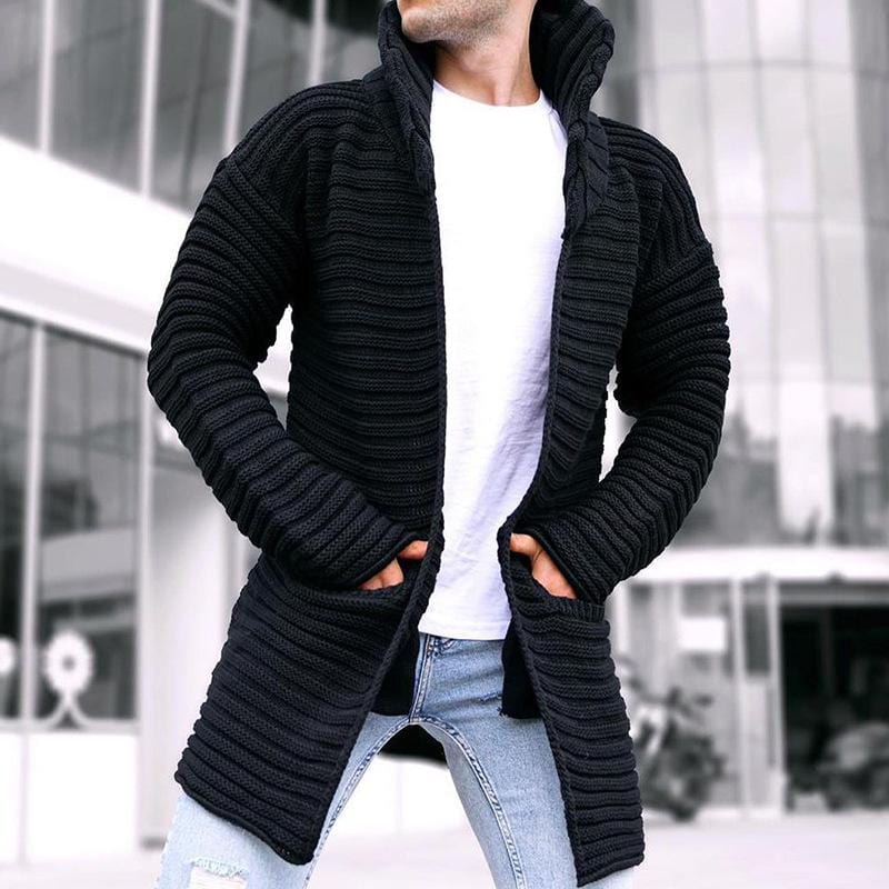 Drune | Strickjacke mit Stehkragen