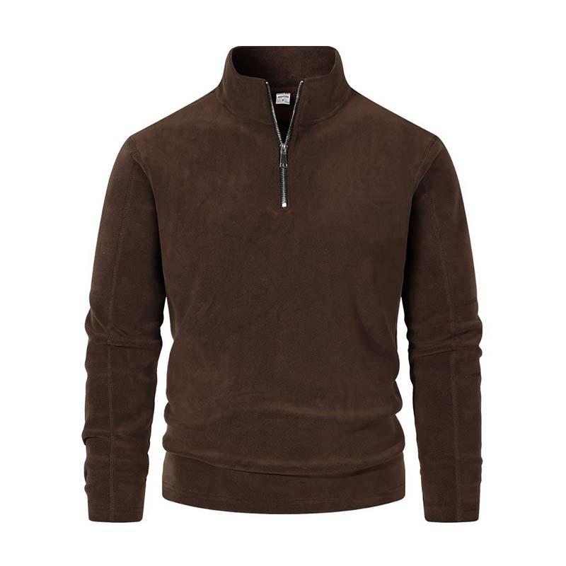Drune | Langärmliger Pullover mit Halblangem Reißverschluss Weicher Fleece Komfort und Stil