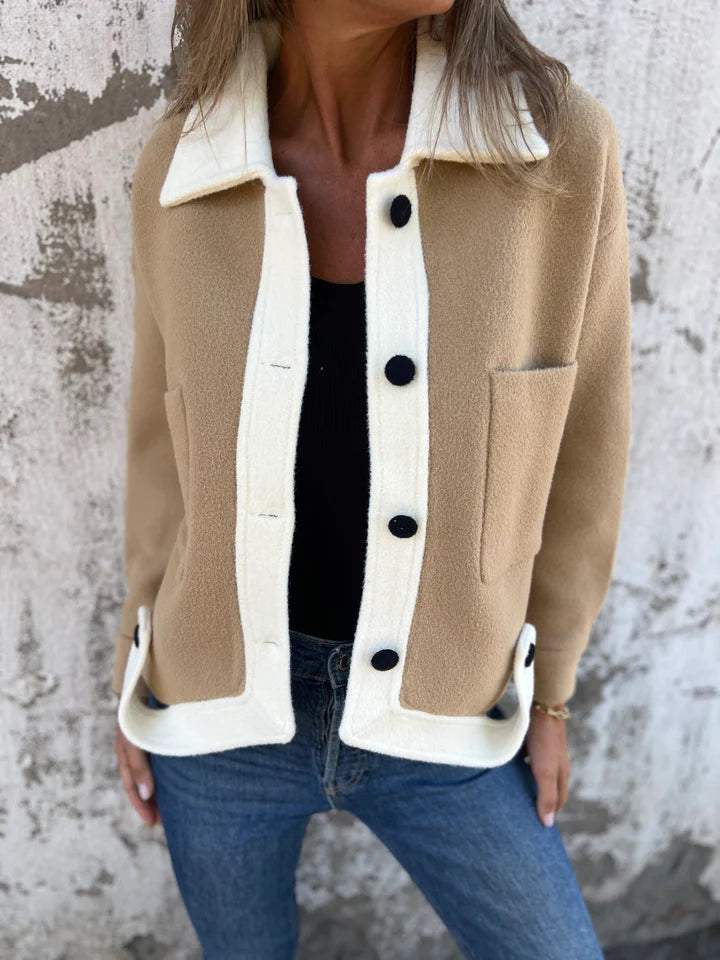 Drune | Kurze Jacke mit Kontrastkanten Moderner Schnitt Zeitloses Design