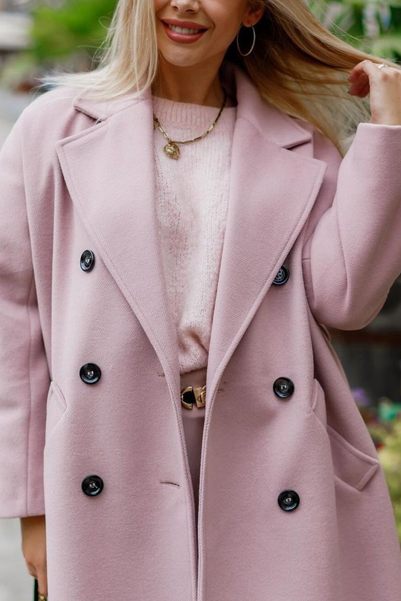 Drune | Lange Jacke mit Doppelknopfverschluss Eleganter Schnitt Zeitloses Design