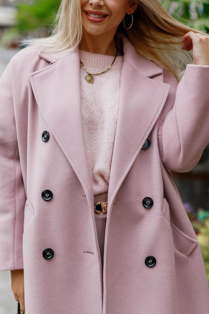 Drune | Lange Jacke mit Doppelknopfverschluss Eleganter Schnitt Zeitloses Design
