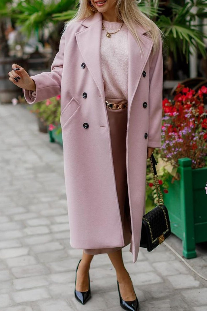 Drune | Lange Jacke mit Doppelknopfverschluss Eleganter Schnitt Zeitloses Design