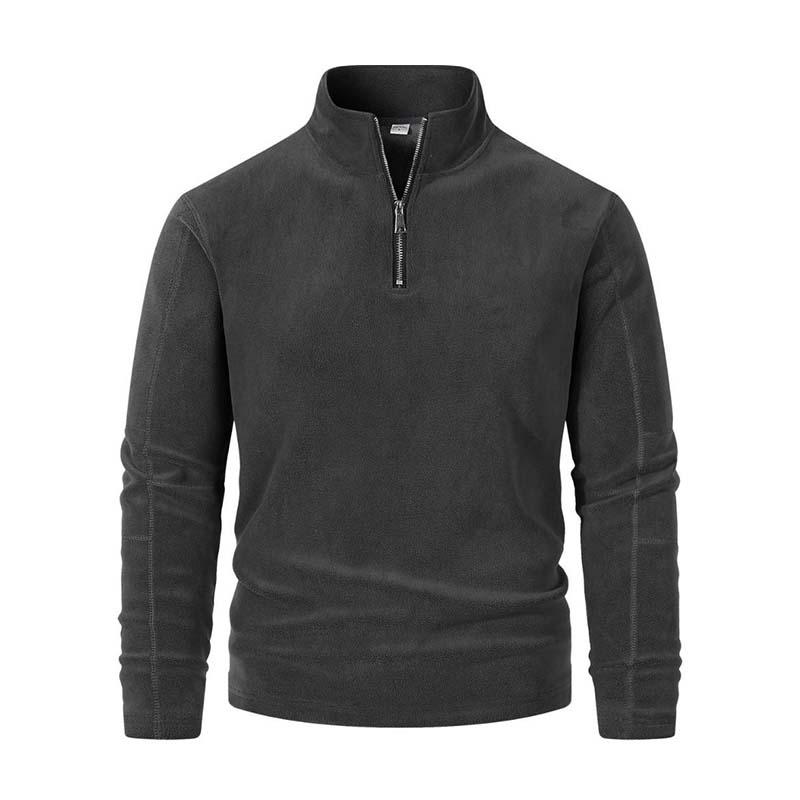 Drune | Langärmliger Pullover mit Halblangem Reißverschluss Weicher Fleece Komfort und Stil
