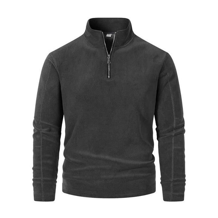 Drune | Langärmliger Pullover mit Halblangem Reißverschluss Weicher Fleece Komfort und Stil