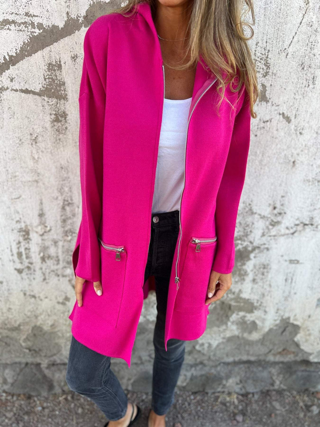 Drune | Casual Jacke Mit Rundhalsausschnitt Und Reißverschluss