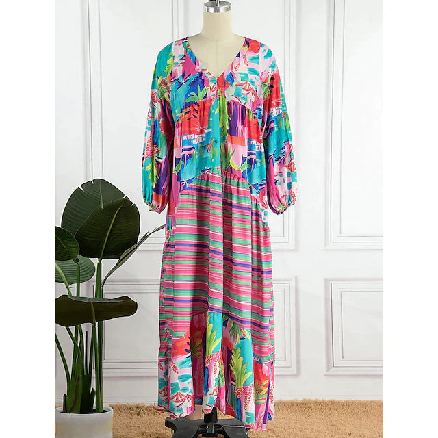 Drune | Kaleidoskop Eleganz Langarmkleid