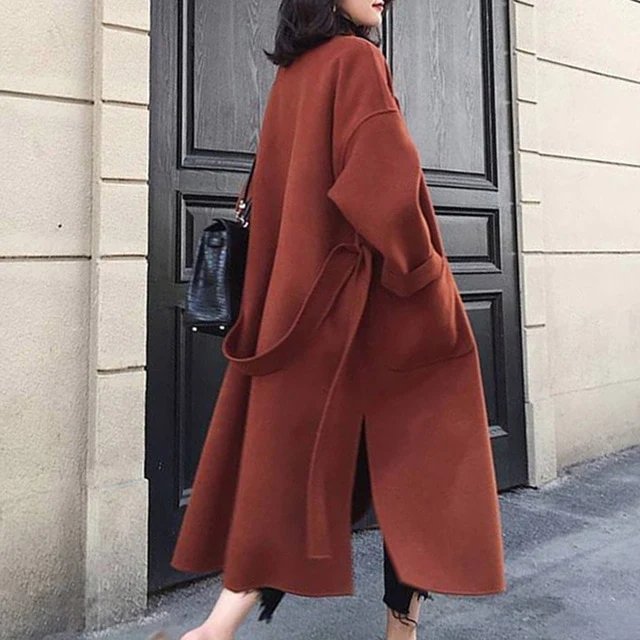 Drune | Langer Trenchcoat Jas Kaschmir Damen