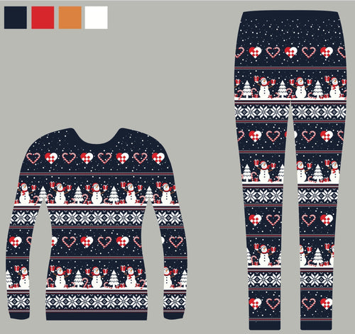 Drune | Weihnachtsherz Weihnachts-Pyjama Navy