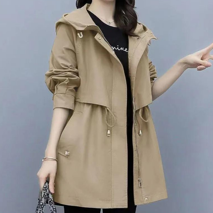 Drune | Warme Kapuzenjacke mit Schnürung für Damen im Herbst