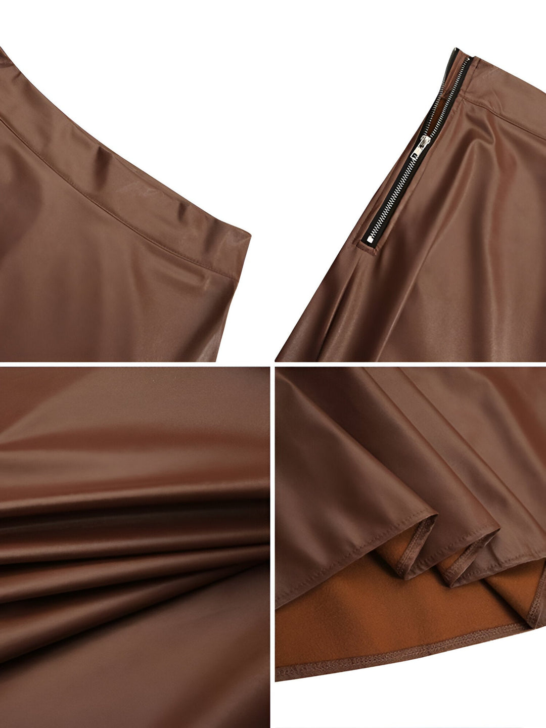 Drune | Eleganter PU-Leder Maxi-Rock