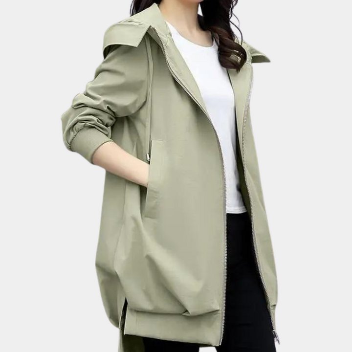 Drune | Moderne Lange Jacke für Damen für den Herbst