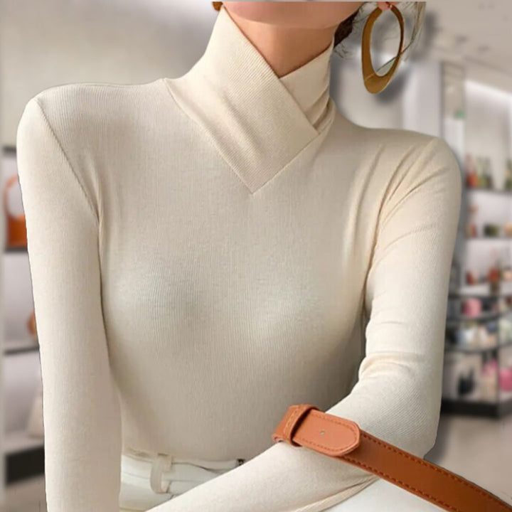 Drune | Damen Rollkragenpullover mit Gewinde
