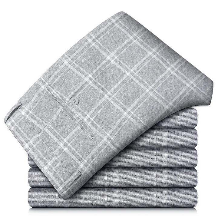 Drune | Herren Kariert Hose Stretch