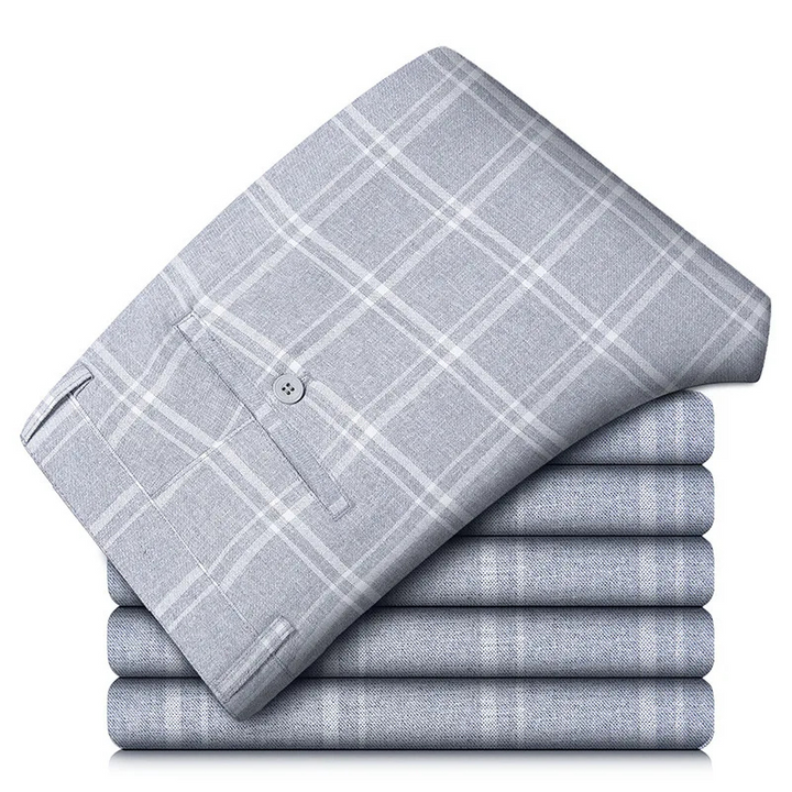 Drune | Herren Kariert Hose Stretch