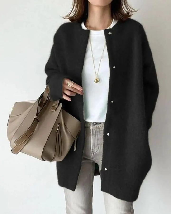 Drune | Cardigan Aus Wolle und Mohair für Den Herbst Frauen