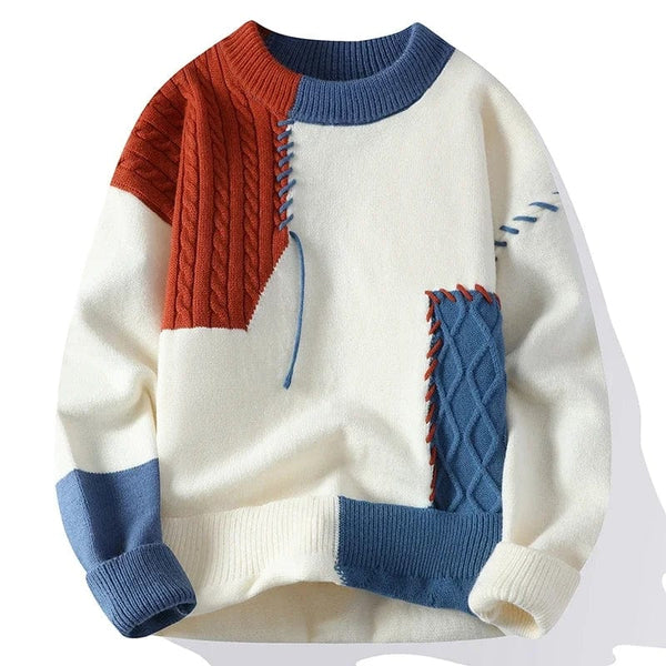 Drune | Sweater mit Patchwork-Design