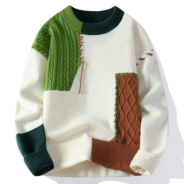Drune | Sweater mit Patchwork-Design