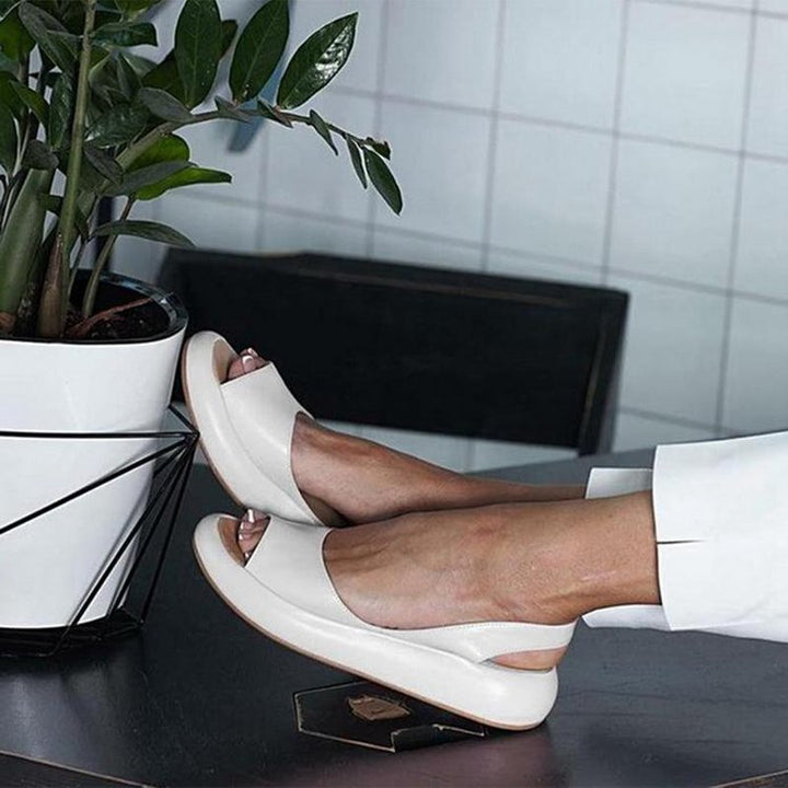 Drune | Schicke Offene-Teen Slingback Sandalen für Damen