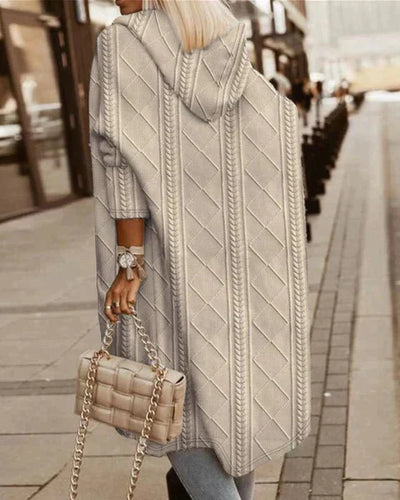 Drune | Lange Strickjacke mit Kapuze