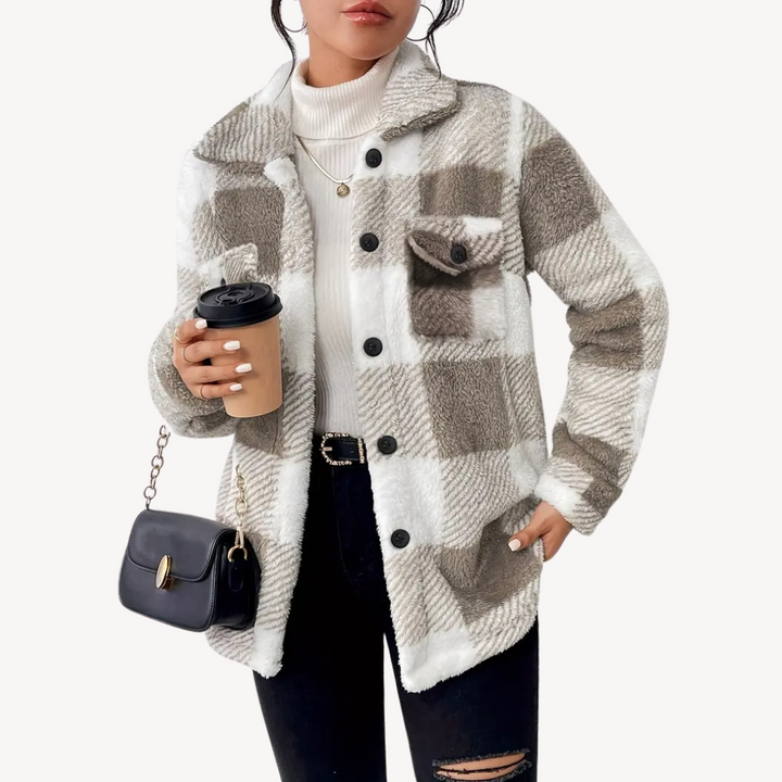 Drune | Karo Fleecejacke für Damen