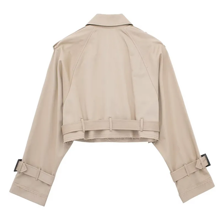 Drune | Cropped Trenchcoat - Stilvoll & Vintage