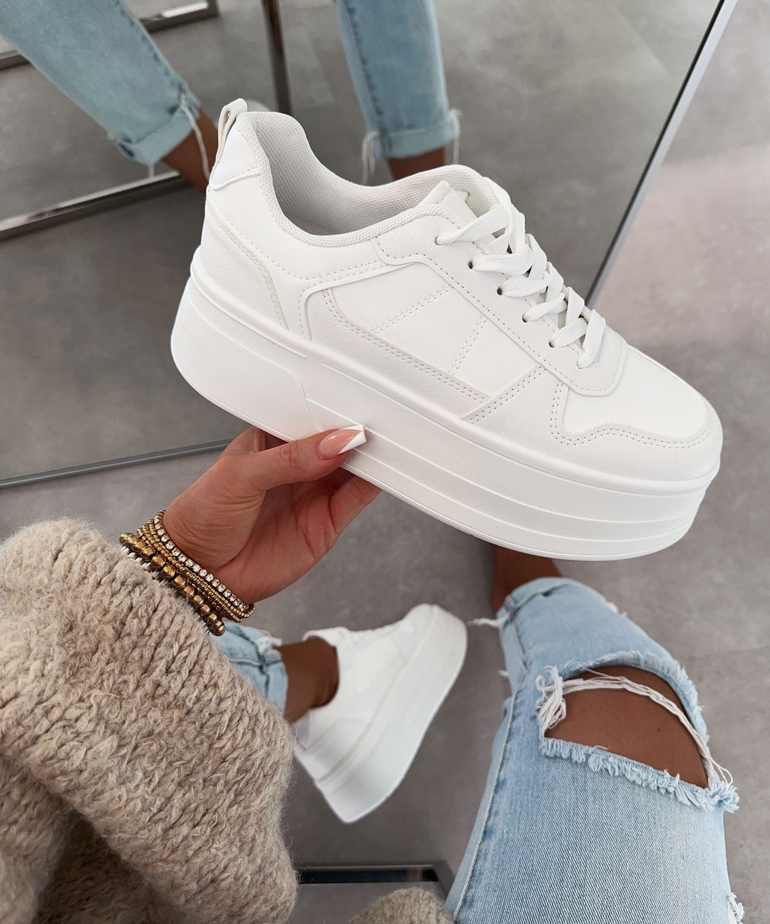 Drune | Sneaker Georgia Weiß