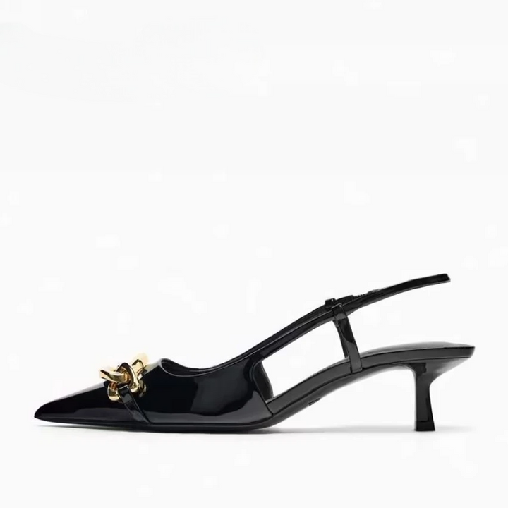 Drune | Damen Kitten Heels Beige