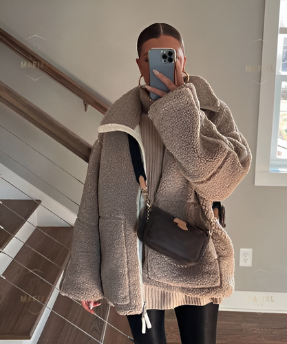 Drune | Douillet Teddyjacke Crème für eleganten Komfort
