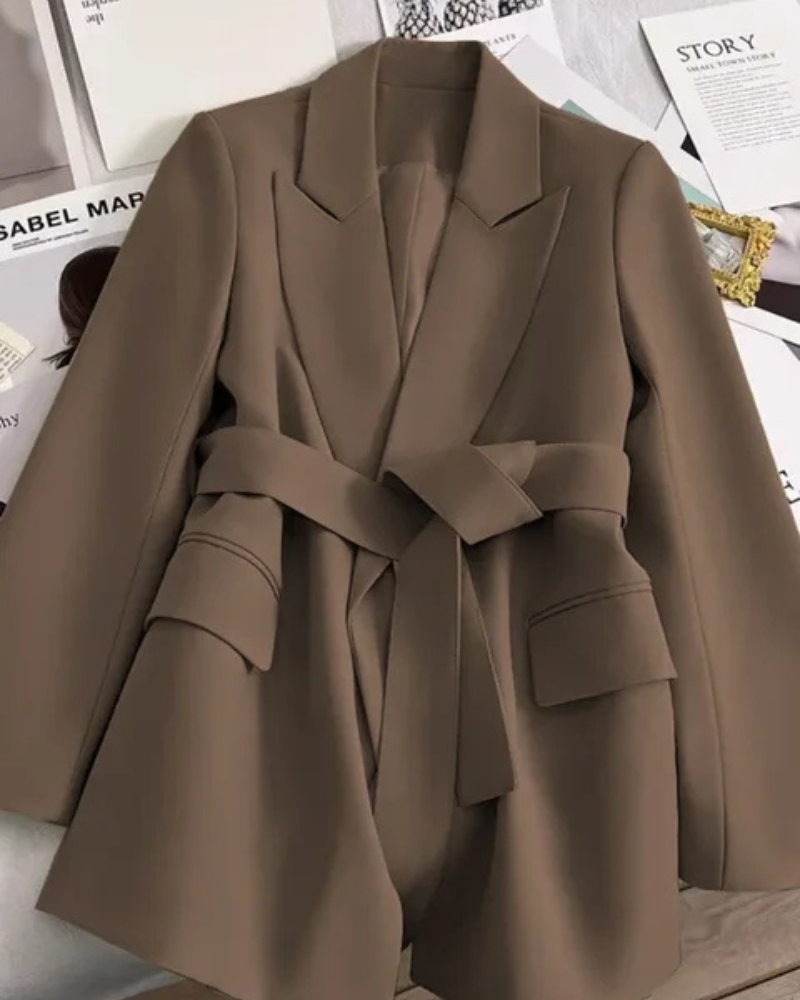 Drune | Damen Klassisch Trenchcoat Schwarz Jacke