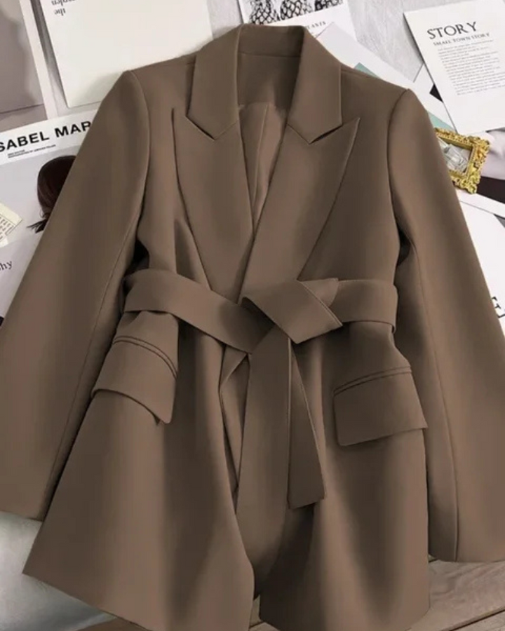 Drune | Damen Klassisch Trenchcoat Schwarz Jacke