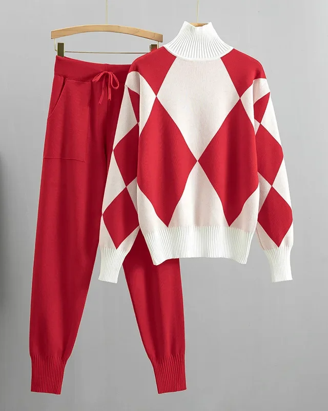 Drune | Argyle Strick Set