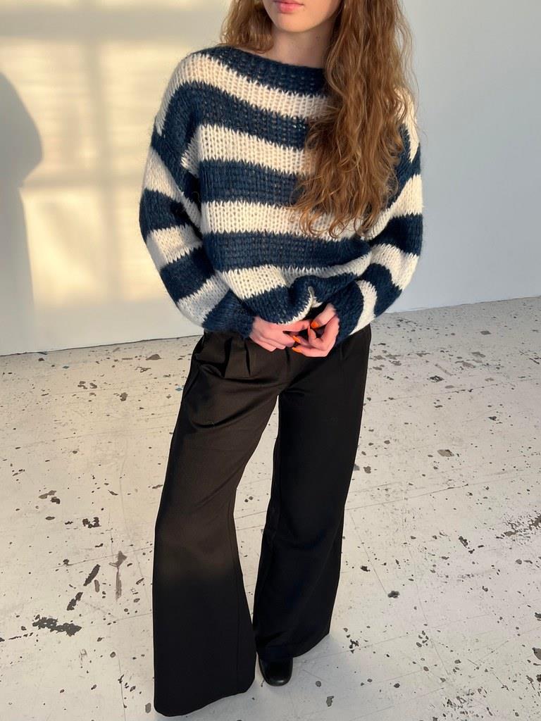 Drune | Geflochtene und gestreifte oversized Damenpullover