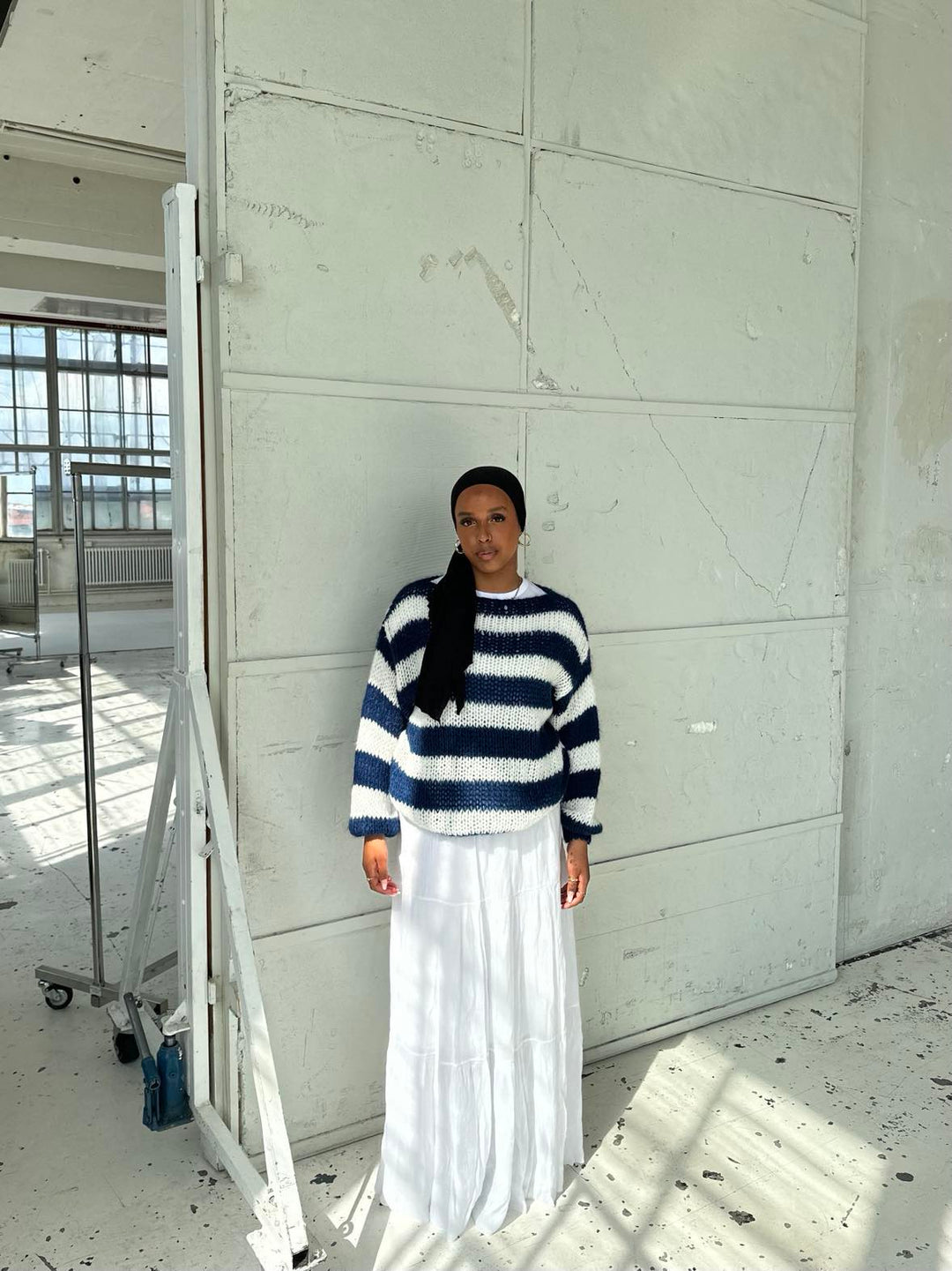 Drune | Geflochtene und gestreifte oversized Damenpullover