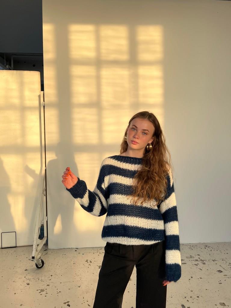 Drune | Geflochtene und gestreifte oversized Damenpullover