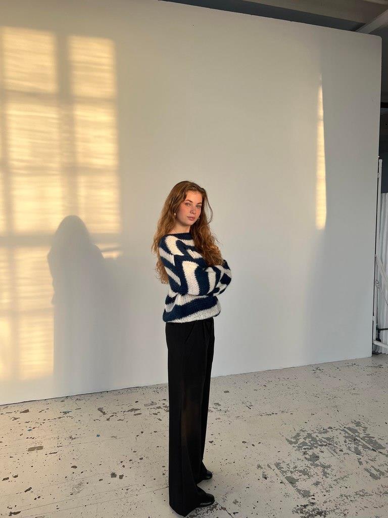 Drune | Geflochtene und gestreifte oversized Damenpullover