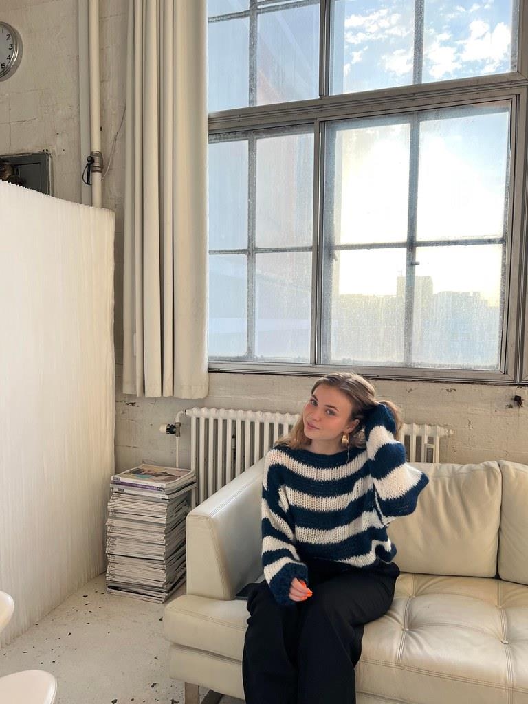 Drune | Geflochtene und gestreifte oversized Damenpullover