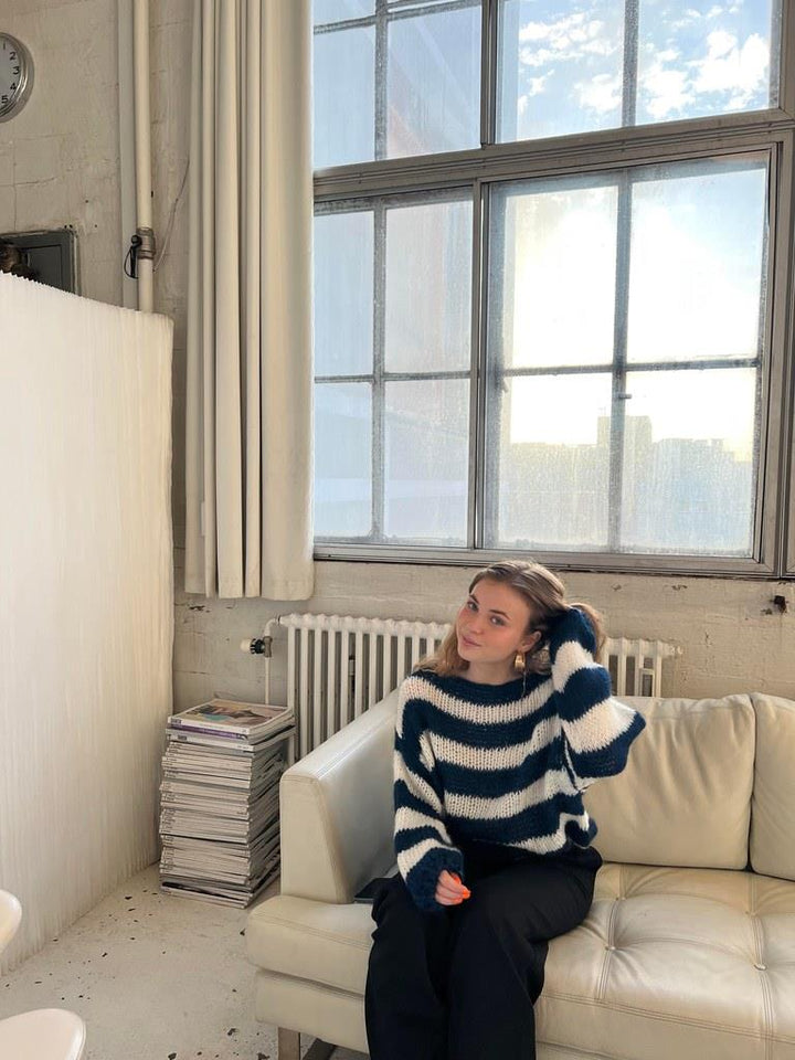 Drune | Geflochtene und gestreifte oversized Damenpullover