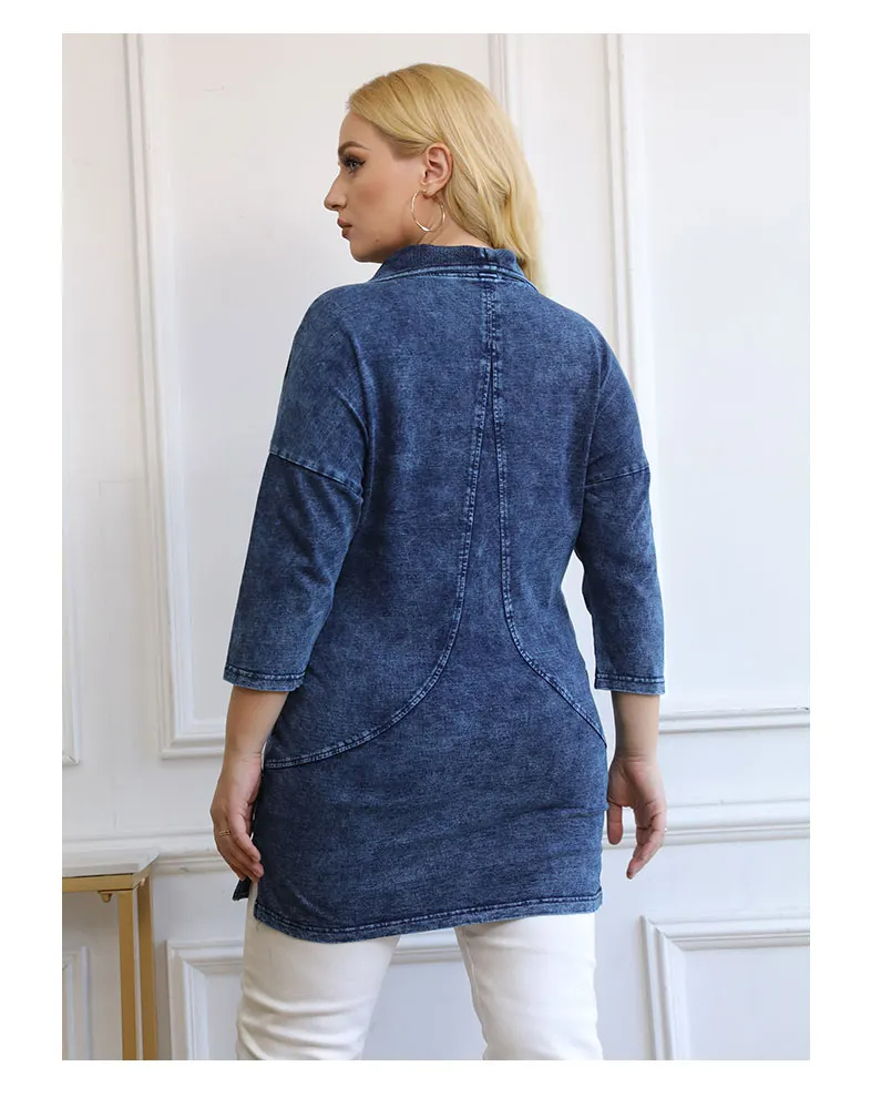 Drune | Strickdenimjacke Curve Plus Size