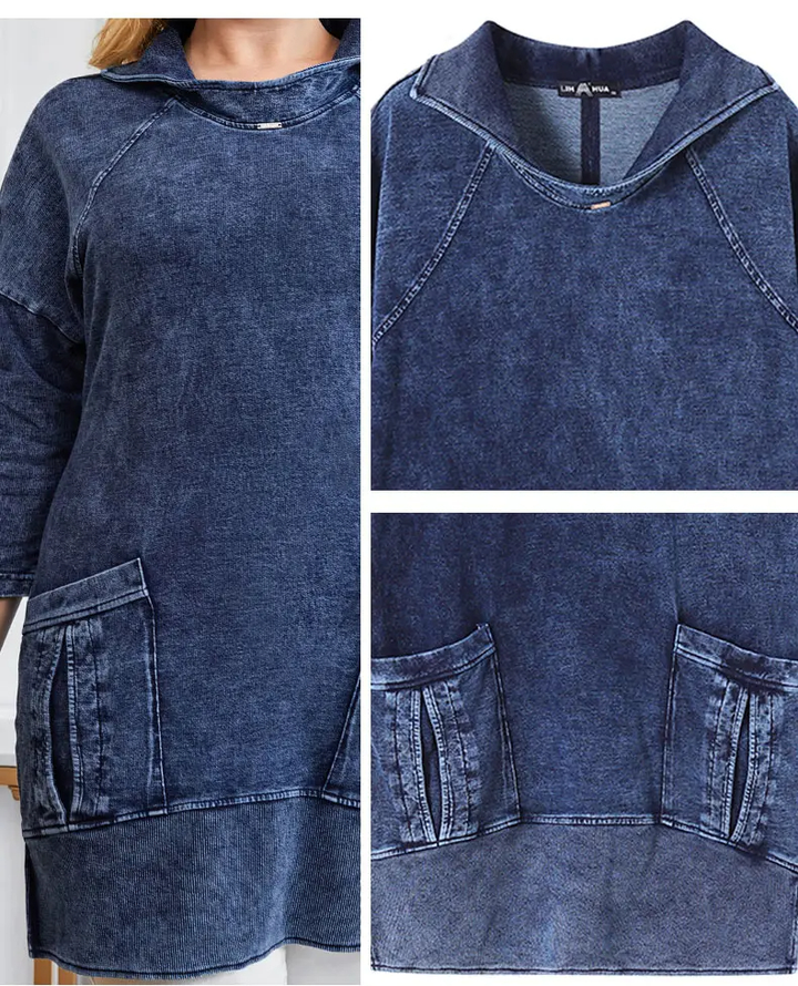 Drune | Strickdenimjacke Curve Plus Size