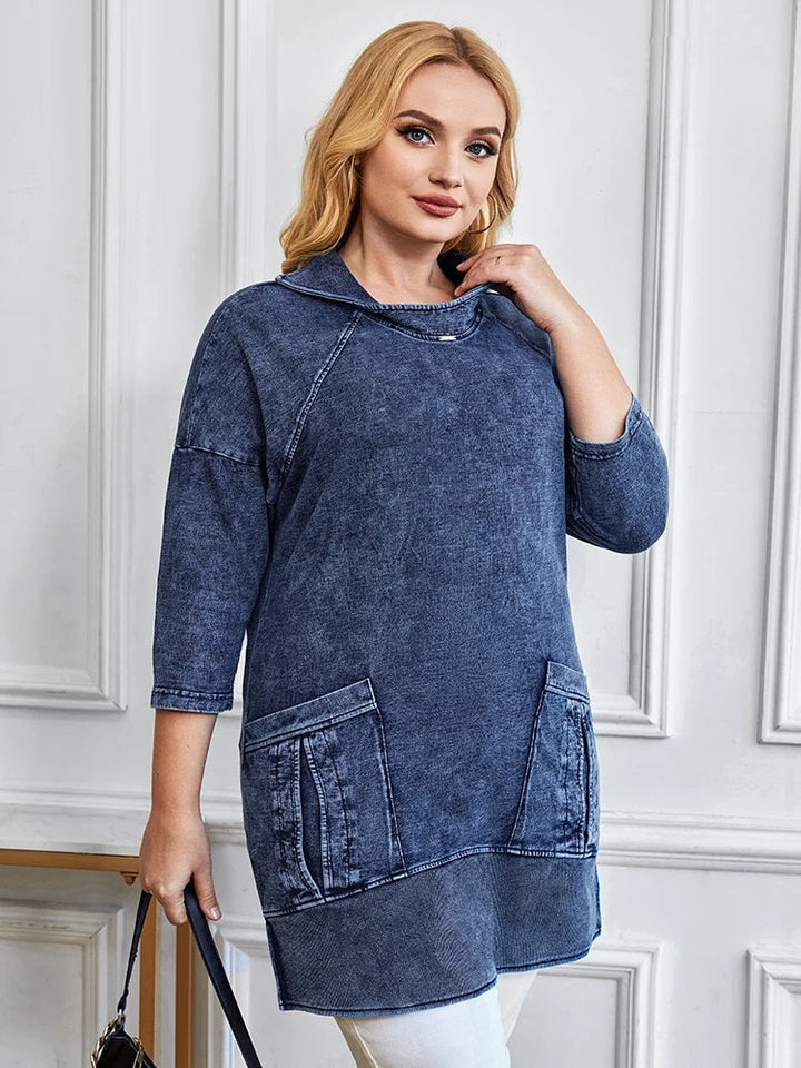 Drune | Strickdenimjacke Curve Plus Size
