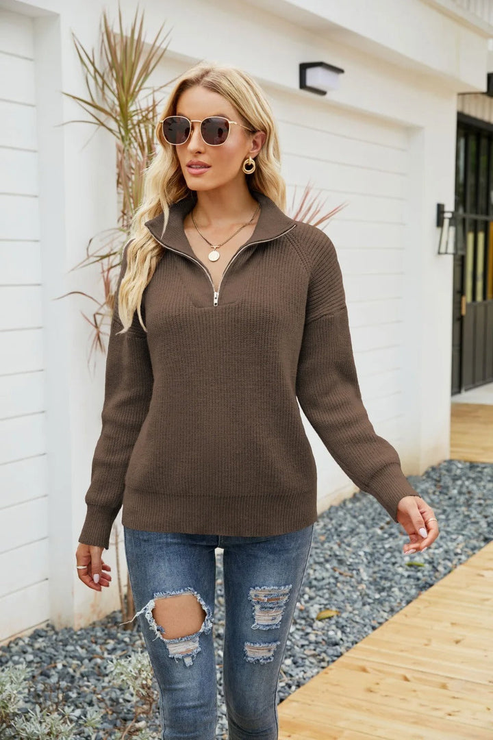 Drune | Strick-Half-Zip-Pullover