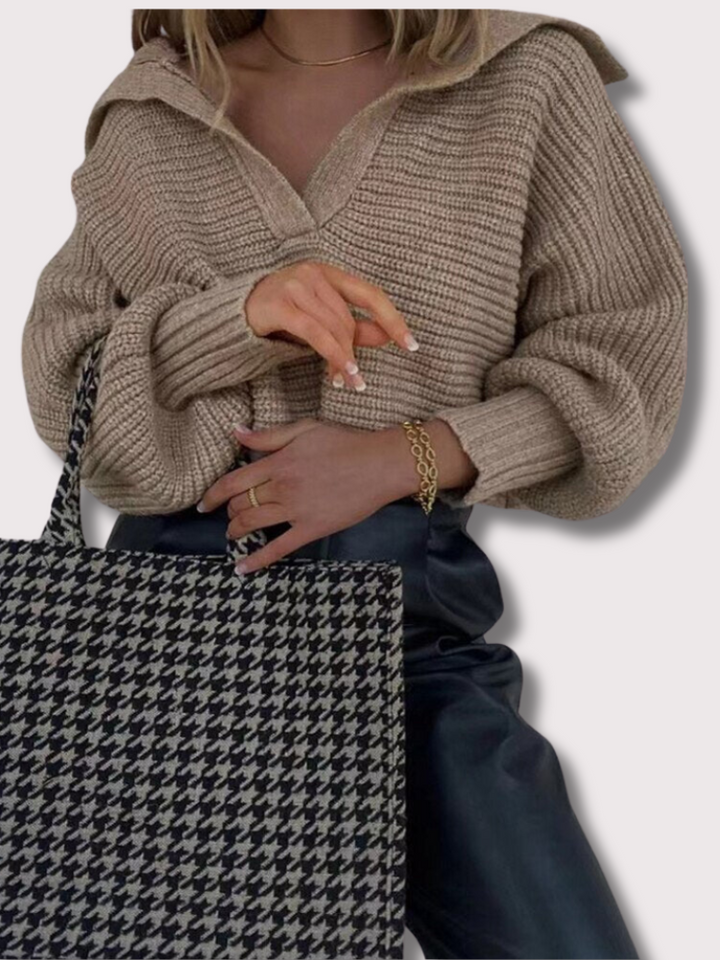 Drune | Strick V-Ausschnitt Pullover