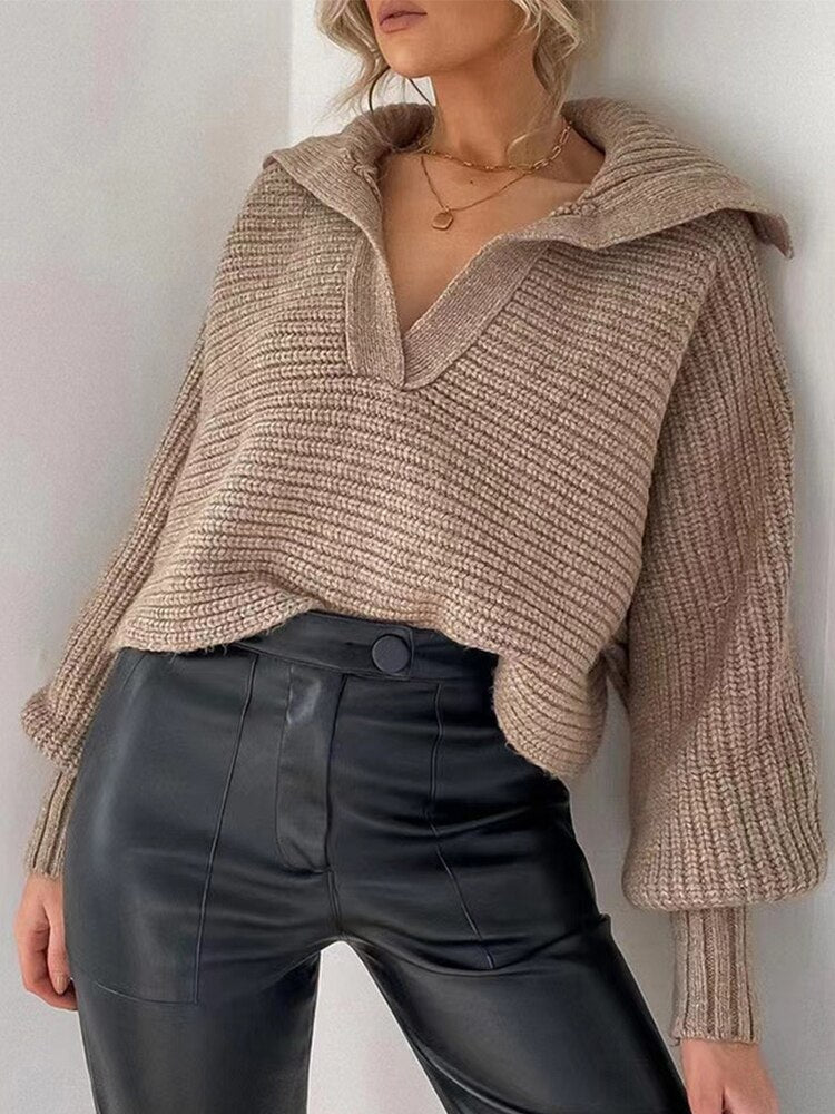 Drune | Strick V-Ausschnitt Pullover