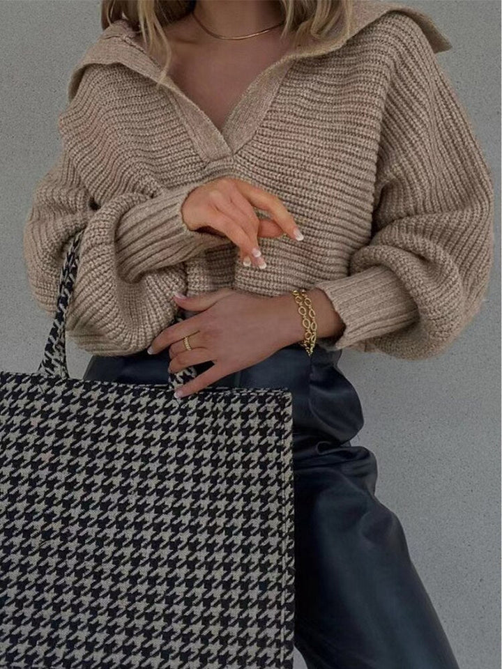 Drune | Strick V-Ausschnitt Pullover