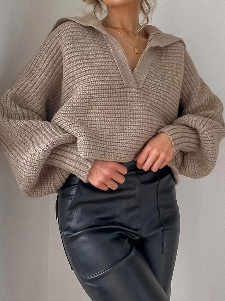 Drune | Strick V-Ausschnitt Pullover