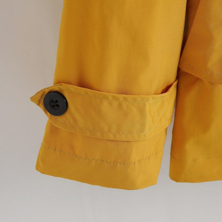 Drune | Damen-Regenjacke mit gestreifter Kapuze